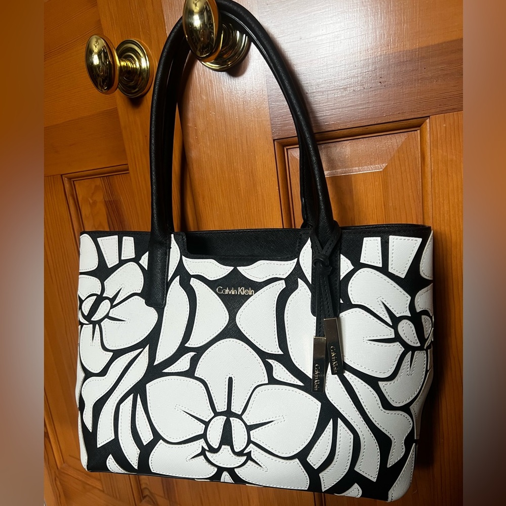 Calvin Klein flower handbag - like new